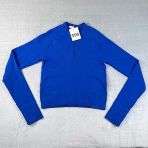 NWT DSG Momentum Seamless Cropped 1/4 Zip Women’s S Royal Blue